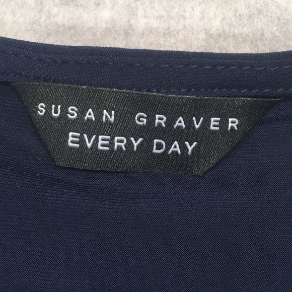 SUSAN GRAVER Wrinkle Resistant Jersey Knit Extra Long Line Layered Look Tunic. - Picture 10 of 12